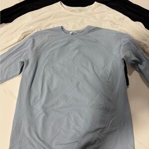 Athleta Kids Long Sleeve Tees - Light Blue, Black, White